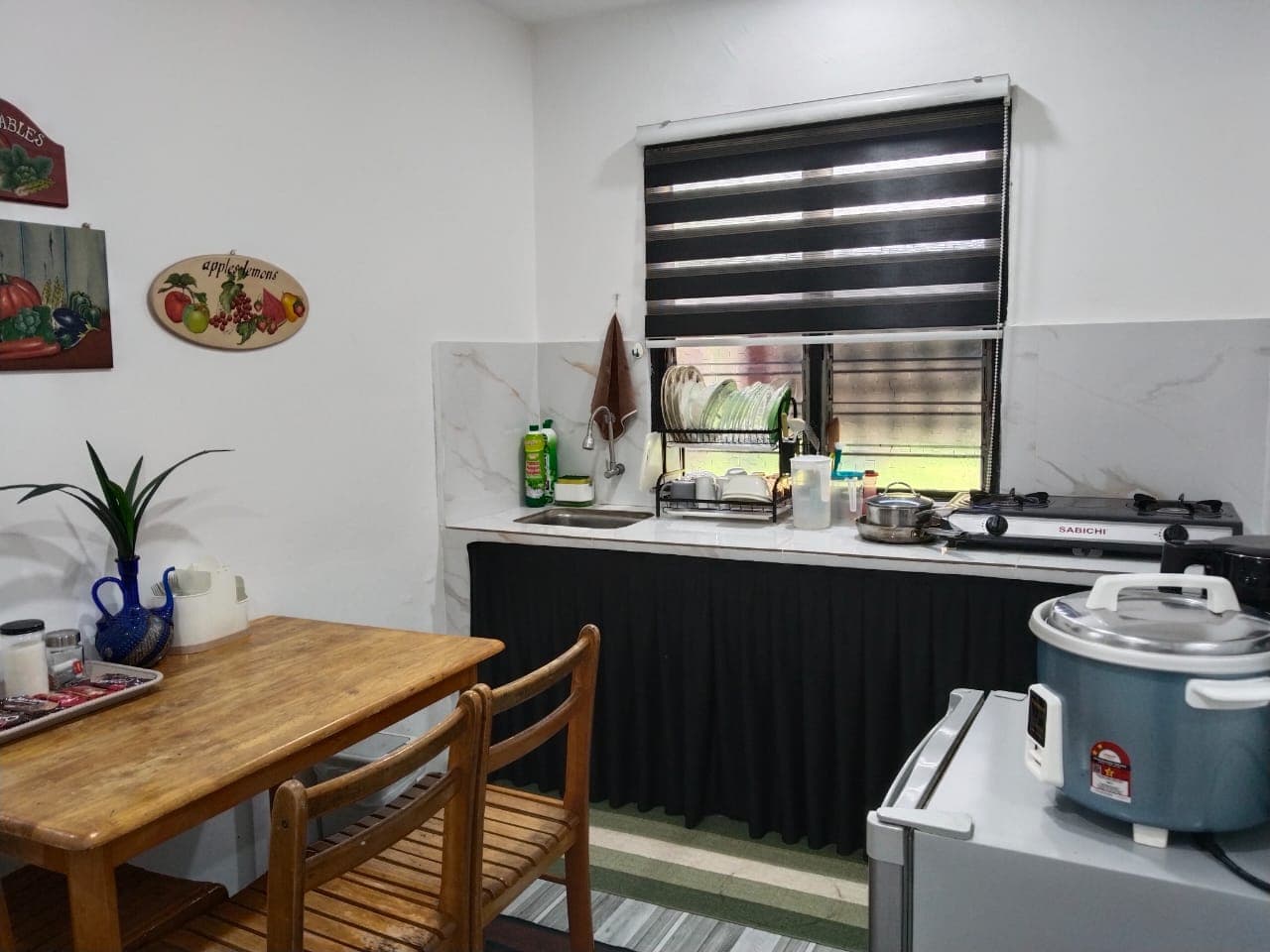 Stocked kitchenette