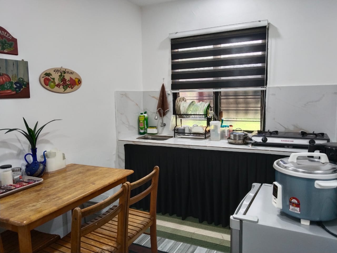 Stocked kitchenette